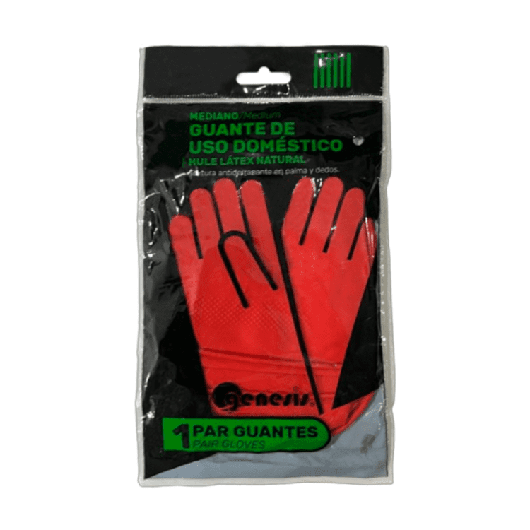 Guante Rojo Uso Domestico Grande Oval