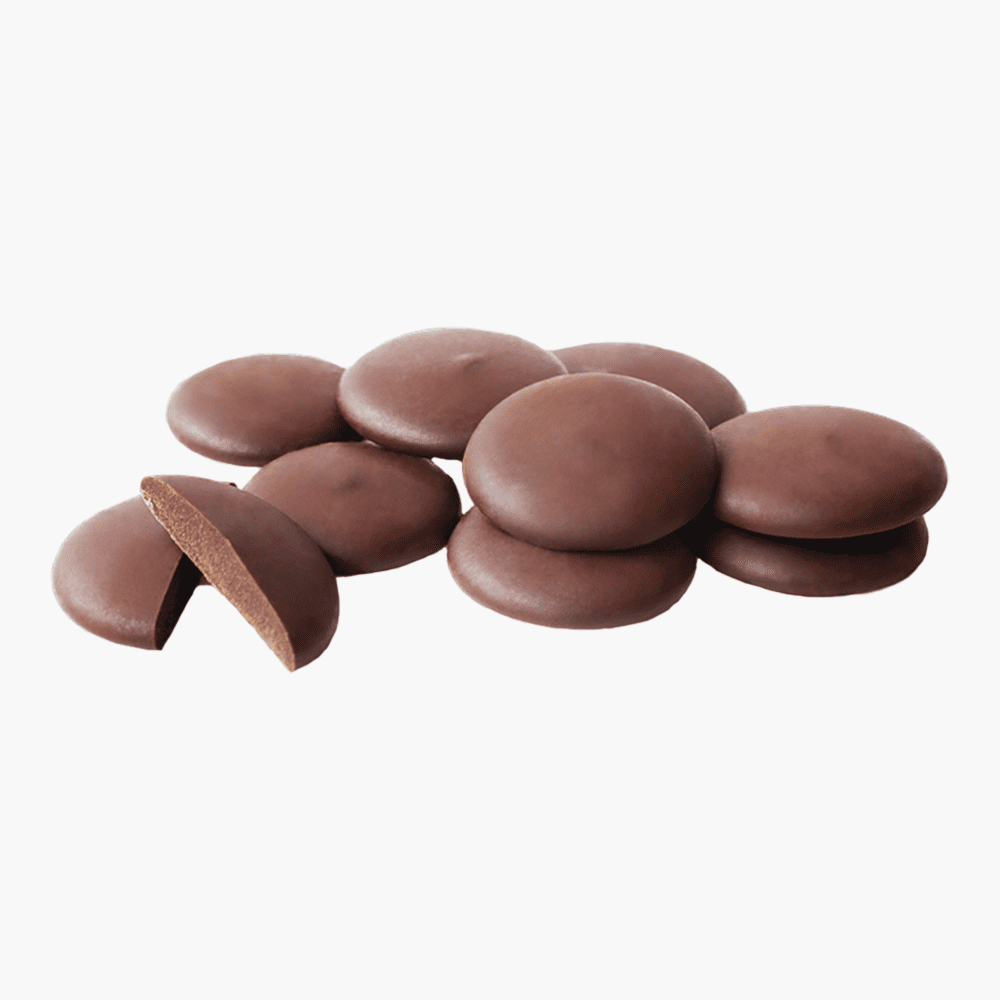 Botón de chocolate obscuro