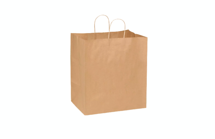 BOLSA CARTÓN 33x22x37 CON AZA 1 CAJA - 200 PZS