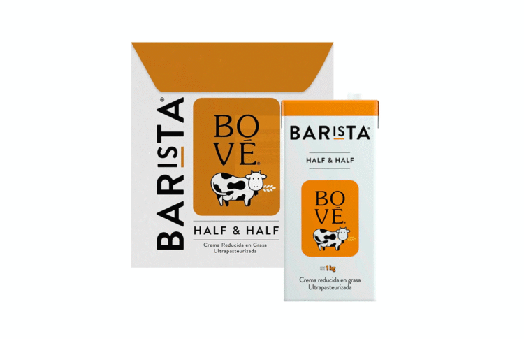 LECHE BOVE BARISTA HALF & HALF CAJA CON 12 PZS - 1 LT