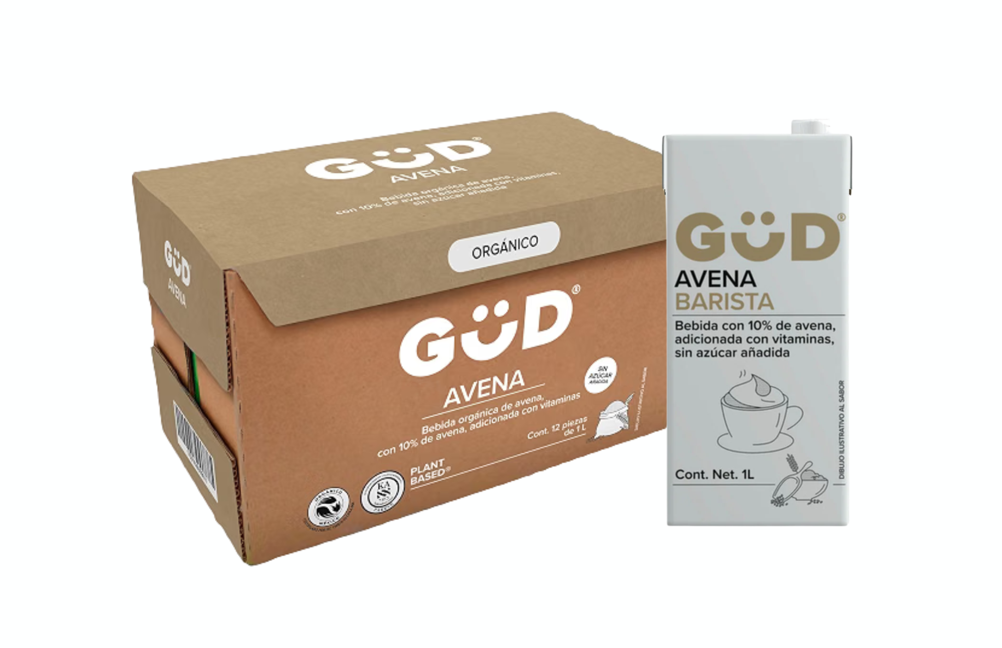 LECHE GÜD BARISTA AVENA CAJA CON 12 PZS - 1 LT