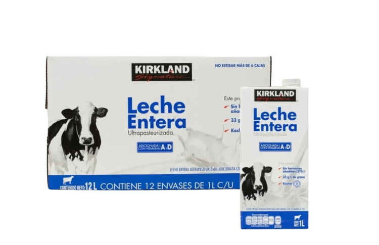 LECHE KIRKLAND ENTERA CAJA CON 12 PZS - 1 LT