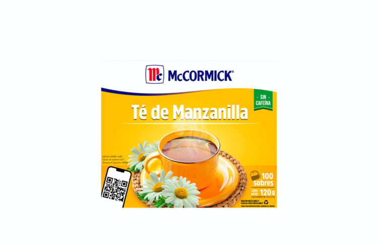 TÉ DE MANZANILLA McCORMICK CAJA CON 100 PZS